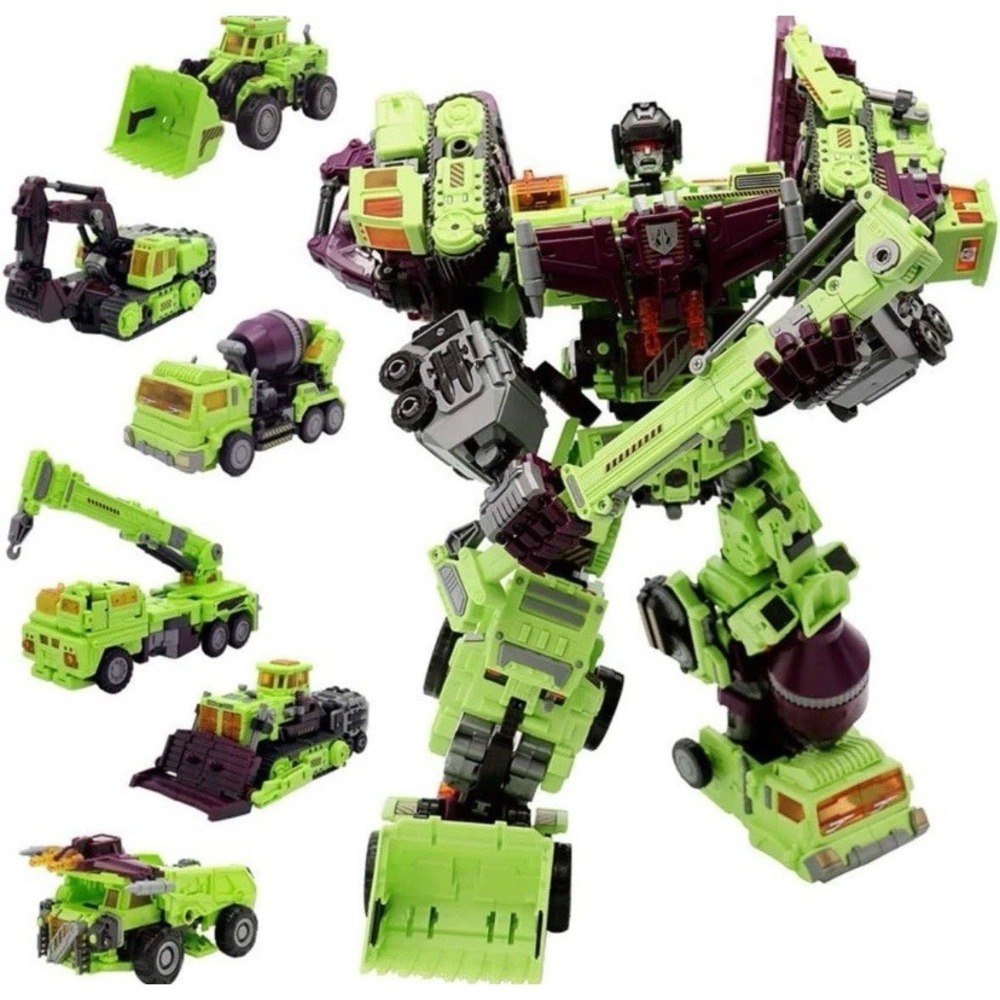 NBK Devastator 6-in-1 Combiner Robot Green Construction Set Open Box